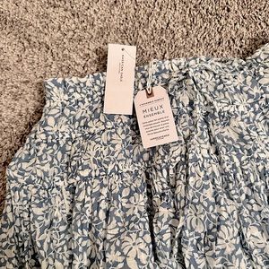 american eagle skirt blue floral skirt